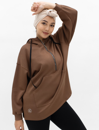 Oversized Hoodie in Chestnut