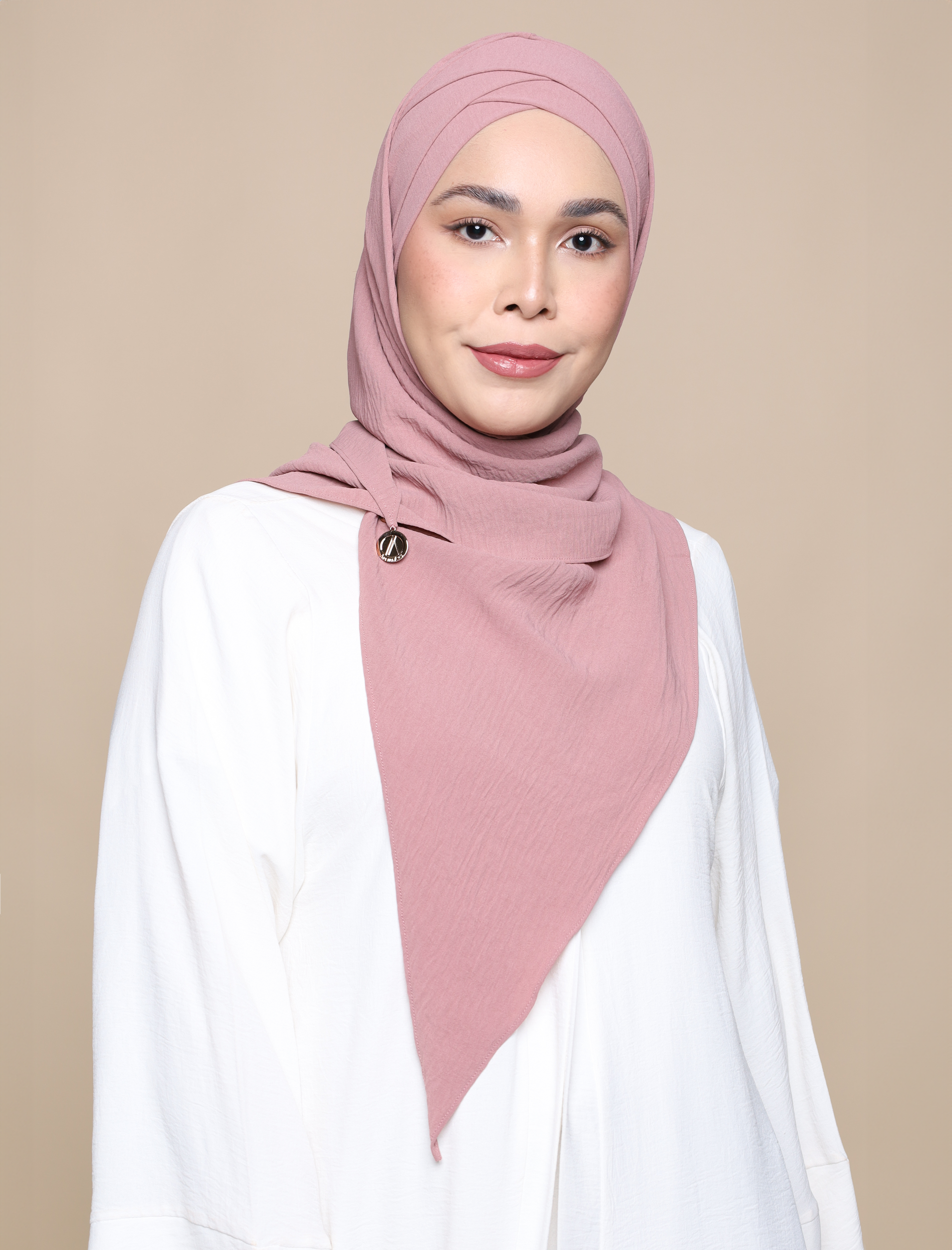 Soft Crepe Tri Lux Turban - Blush