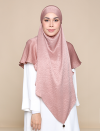 EVERYDAY KHIMAR SATIN CREPE - BROWN ROSE