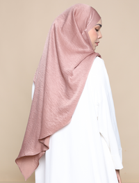 EVERYDAY KHIMAR SATIN CREPE - BROWN ROSE