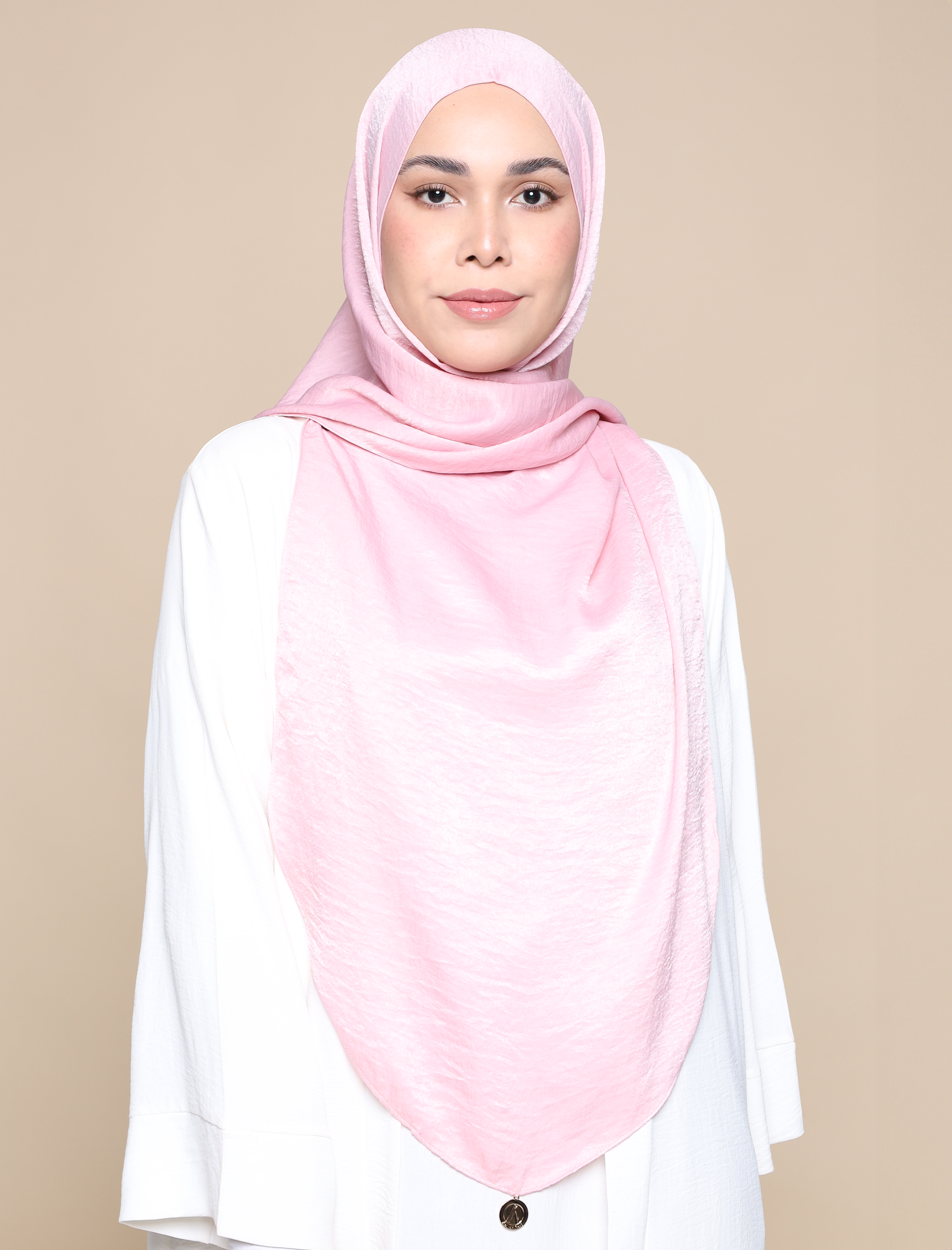 Maryam Satin Crepe Onesie - Soft Pink