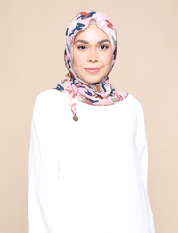 Brush Strokes Chiffon Tri Scarf- Orchid