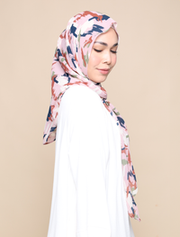 Brush Strokes Chiffon Tri Scarf- Orchid