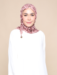 Finger Paint Burn-Out Chiffon Tri Scarf - Pink Shade