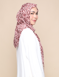 Finger Paint Burn-Out Chiffon Tri Scarf - Pink Shade