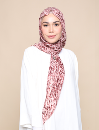 Finger Paint Burn-Out Chiffon Tri Scarf - Pink Shade