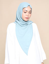 Korean Chiffon Tri Scarf - Eggshell Blue