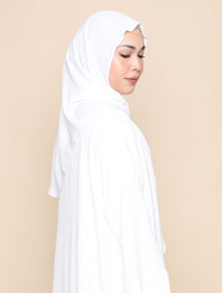 Korean Chiffon Tri Scarf - White