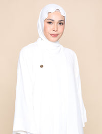 Korean Chiffon Tri Scarf - White