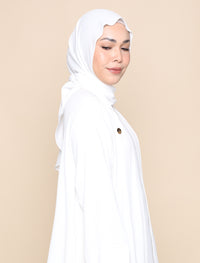 Korean Chiffon Tri Scarf - White