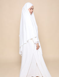 Buttery Khimar - White