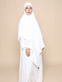 Buttery Khimar - White