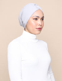 Ribbed Knit Turban - Misty Grey