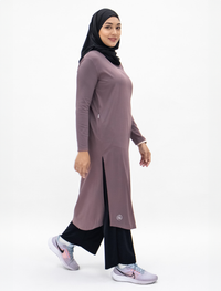 Ultra Light Active Long Tunic in Desert Mauve