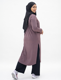 Ultra Light Active Long Tunic in Desert Mauve