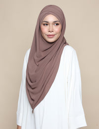 Khadijah Turban Chiffon Crinkle - Soft Cocoa