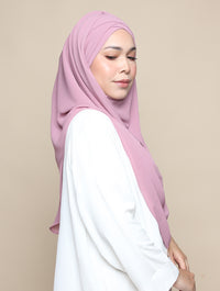 Khadijah Turban Chiffon Crinkle - Dusty Lavender