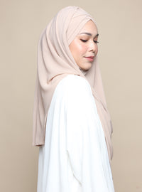 Khadijah Turban Chiffon Crinkle - Sand