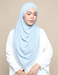 Khadijah Turban Chiffon Crinkle - Baby Blue