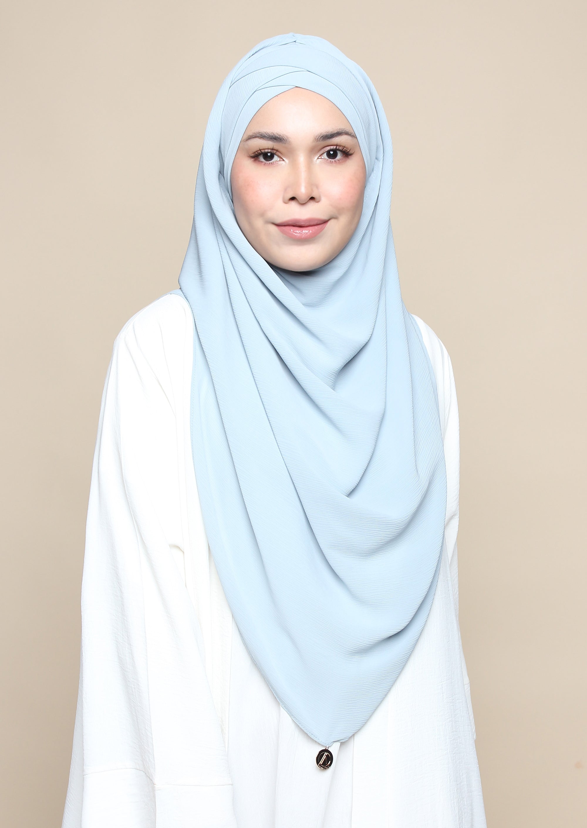 Khadijah Turban Chiffon Crinkle - Baby Blue