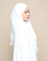 Khadijah Turban Chiffon Crinkle - White