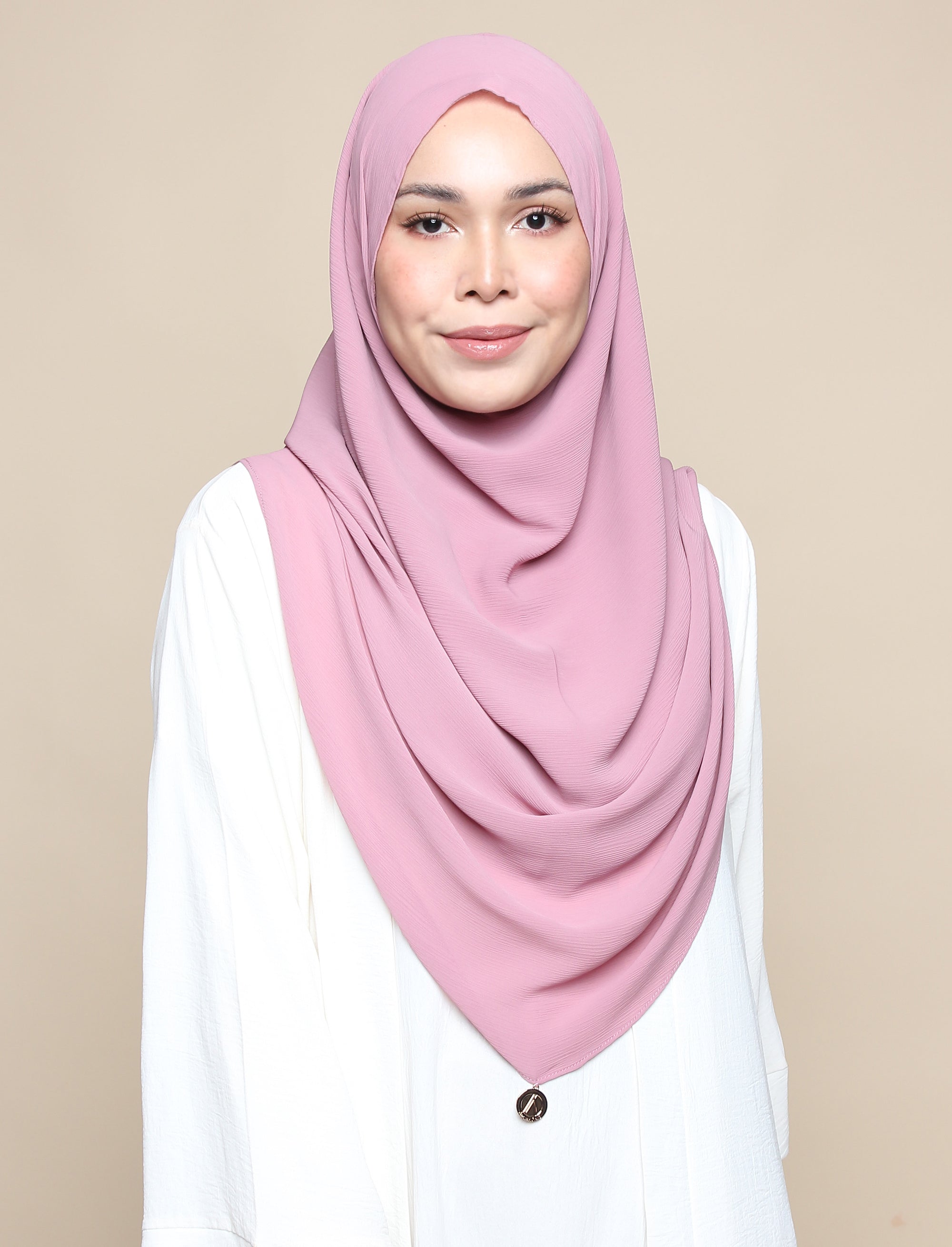 Khadijah Chiffon Crinkle - Dusty Lavender