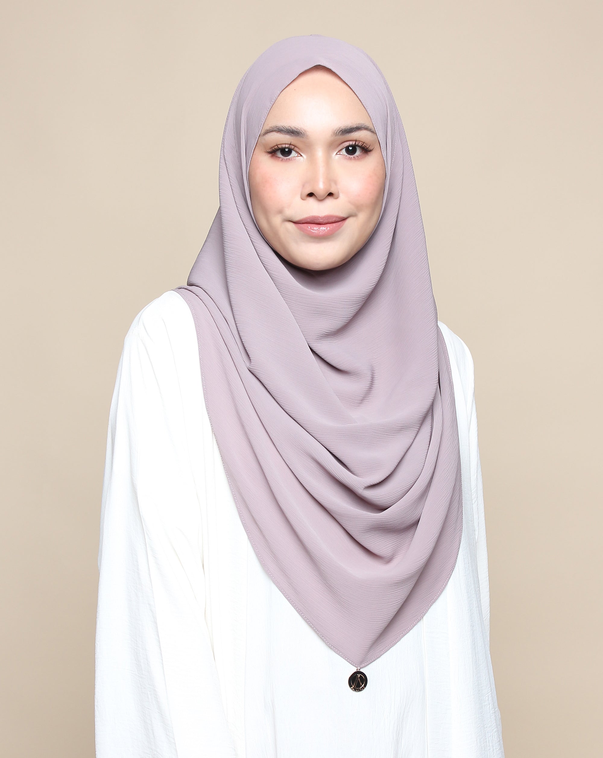 Khadijah Chiffon Crinkle - Taupe