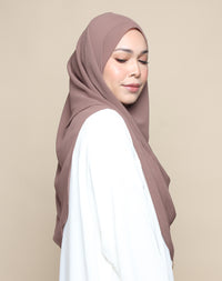 Khadijah Chiffon Crinkle - Soft Cocoa