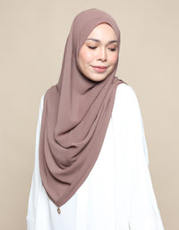 Khadijah Chiffon Crinkle - Soft Cocoa