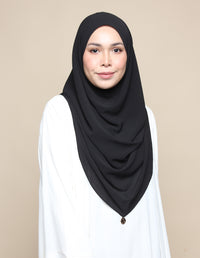 Khadijah Chiffon Crinkle - Black