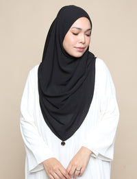 Khadijah Chiffon Crinkle - Black