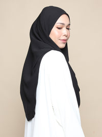 Khadijah Chiffon Crinkle - Black