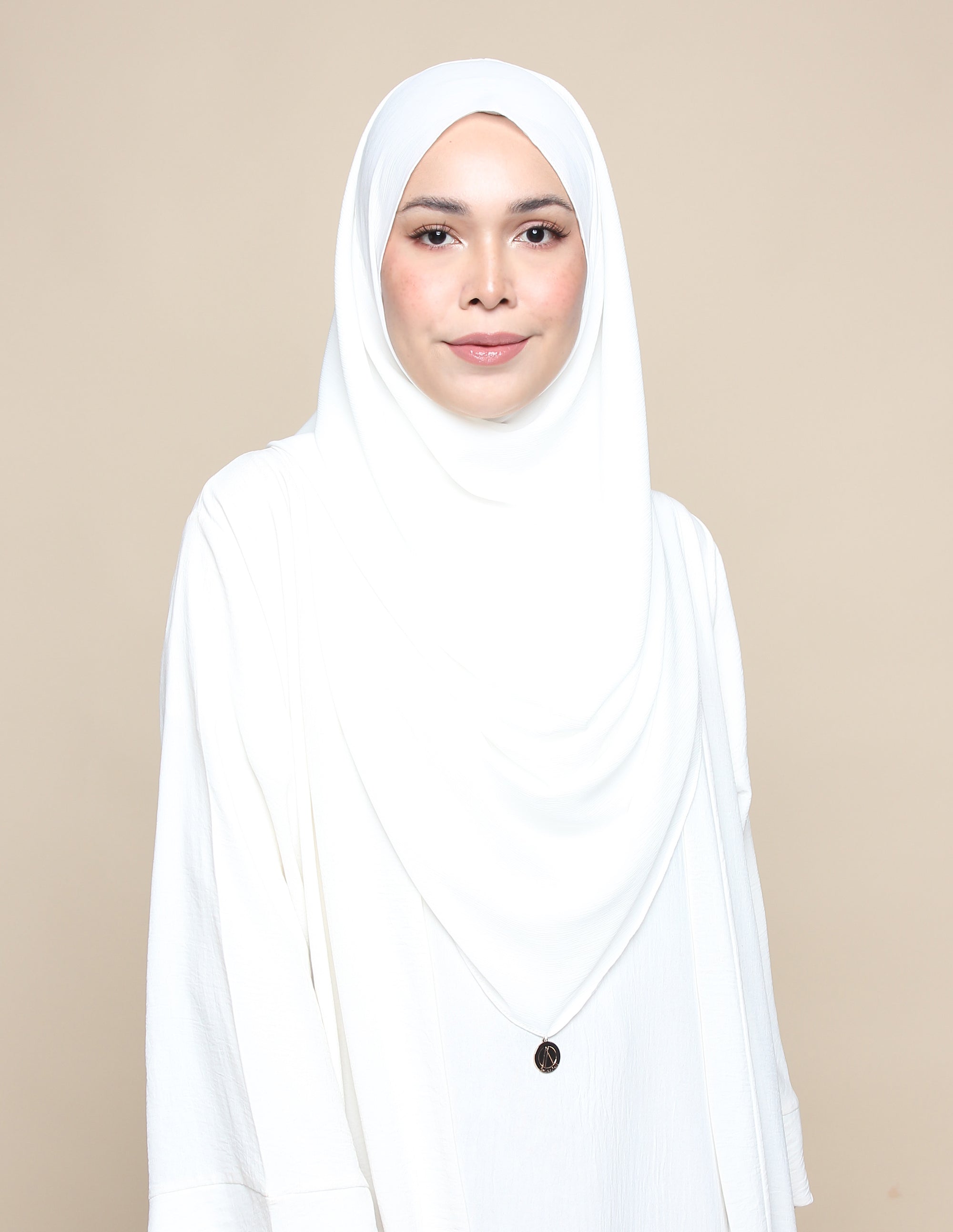 Khadijah Chiffon Crinkle - White