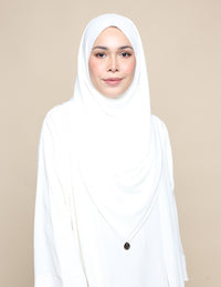 Khadijah Chiffon Crinkle - White