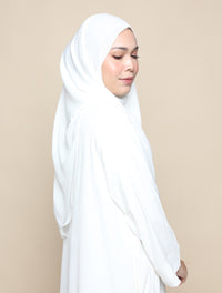 Khadijah Chiffon Crinkle - White