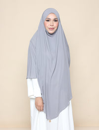 Curved Khimar - Grey