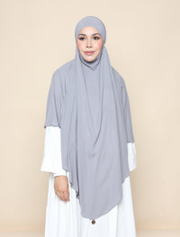 Curved Khimar - Grey