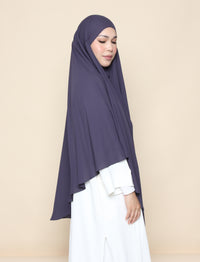 Curved Khimar - Night Blue