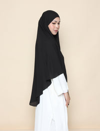 Curved Khimar - Black