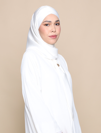 Soft Satin Silk Lux Turban Tri - White