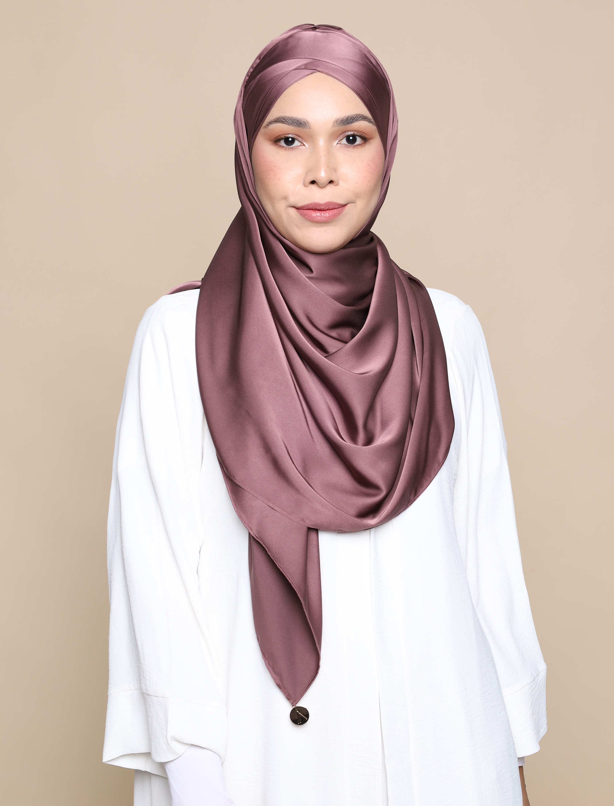 Lux Turban Soft Satin Silk - Plum