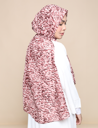 Finger Paint Burn-Out Chiffon Curve Shawl - Pink Shade