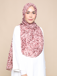 Finger Paint Burn-Out Chiffon Curve Shawl - Pink Shade