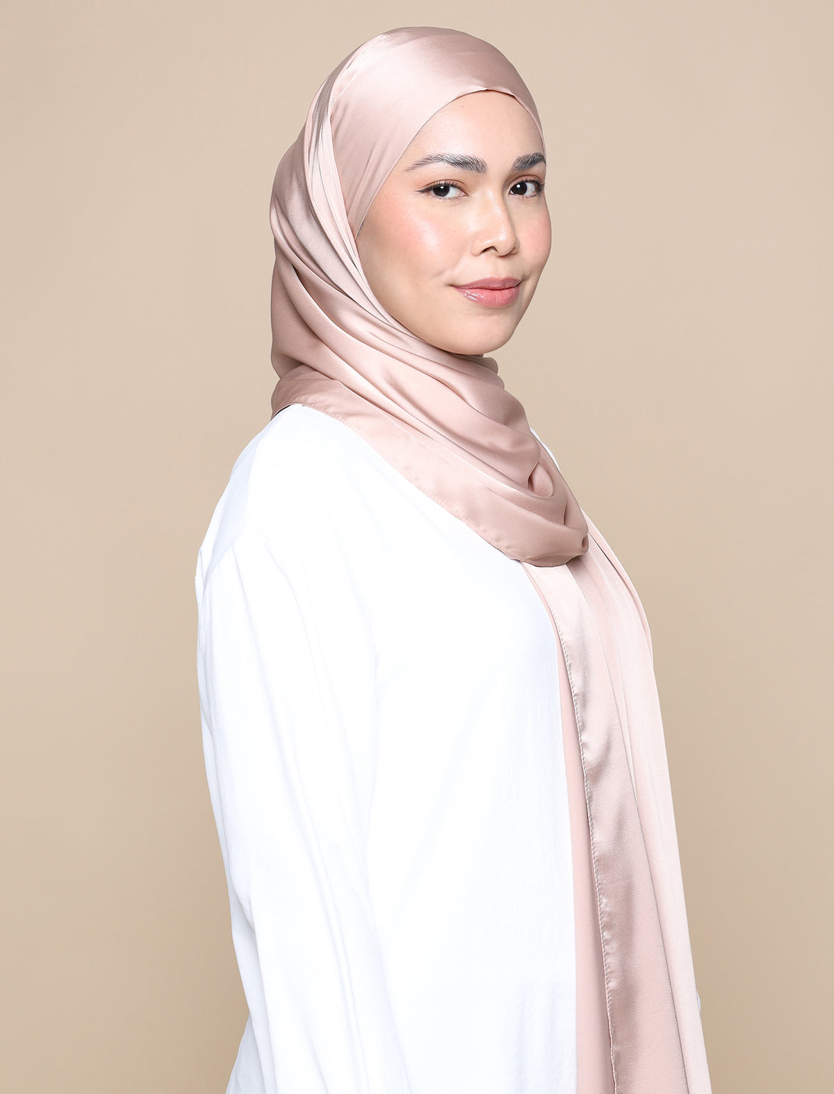 Lux Square Soft Satin Silk - Nude – ADLINA ANIS