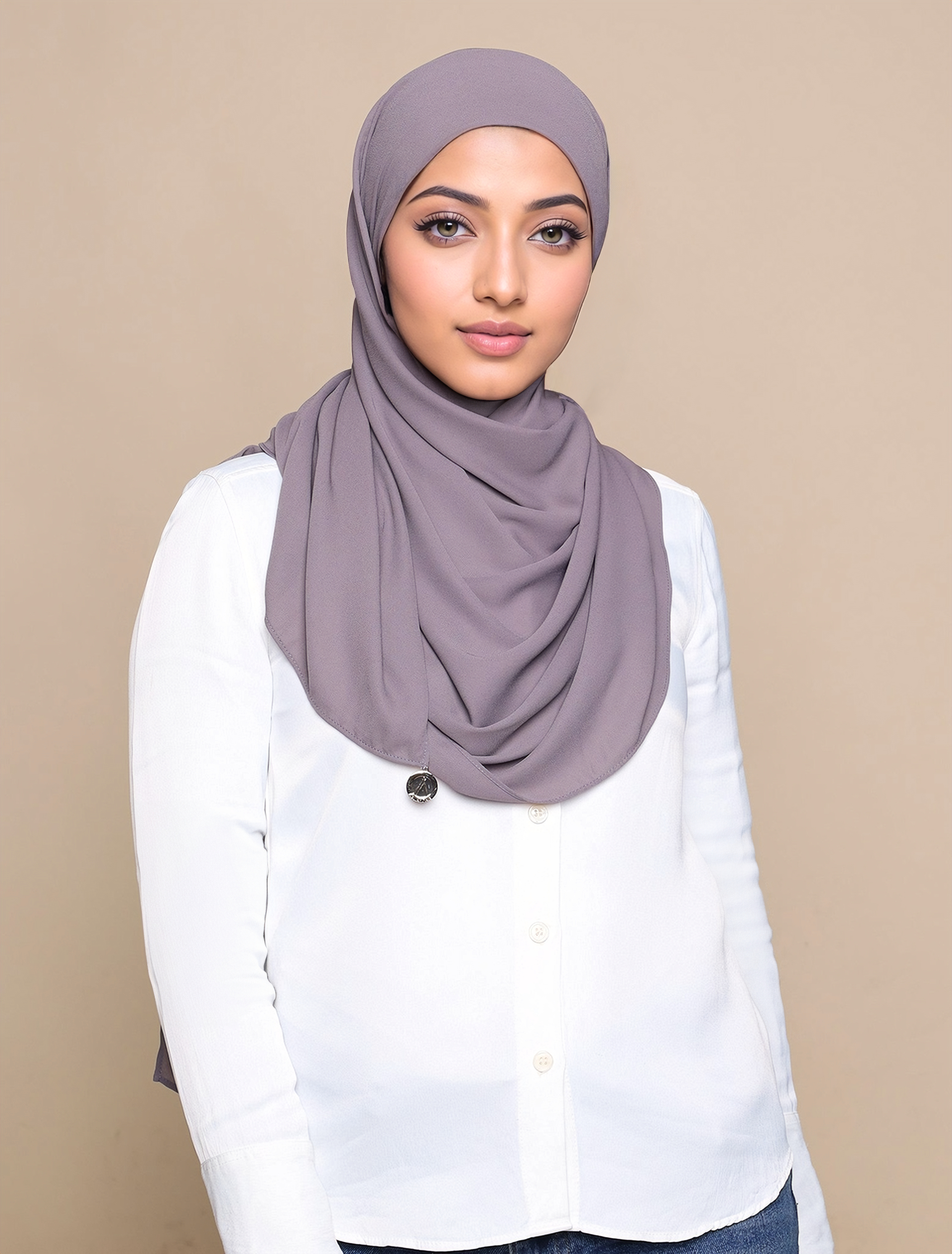 Lux Square Korean Chiffon - Phantom Grey