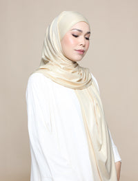 Glitter Jersey Lux Square Shawl - Soft Gold