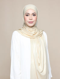 Glitter Jersey Lux Square Shawl - Soft Gold