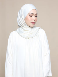 Glitter Jersey Lux Square Shawl - Ivory Gold