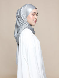 Glitter Jersey Lux Square Shawl - Silver Metal