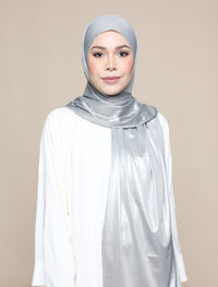 Glitter Jersey Lux Square Shawl - Silver Metal